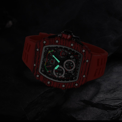 Reloj De Silicona Con Cronógrafo Luminoso Pintime 8132