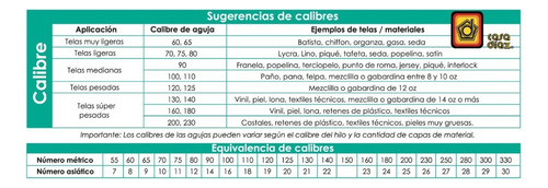 100 Agujas Gb63 Groz-beckert P/collaretera Punta De Bola Fg Color Calibre 60/8