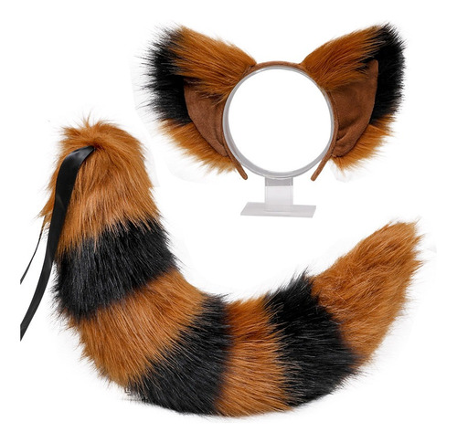 Plush Beast Ear Headdress, Cola Y Orejas De Disfraz De Zorro