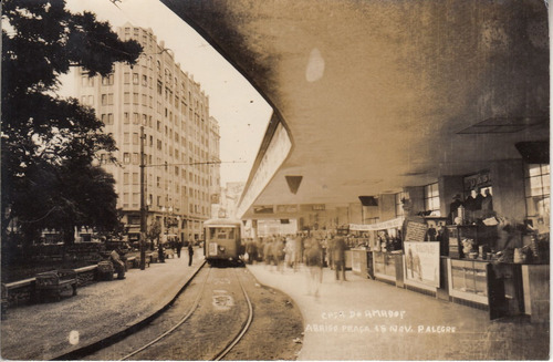 1940 Porto Alegre Postal Fotografia Amador Praca 18 Nov Raro