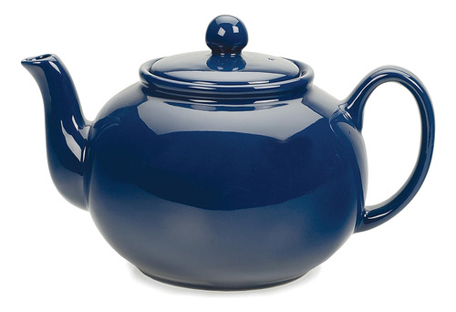 Rsvp - Tetera Grande De Gres De 6 Tazas, Color Azul