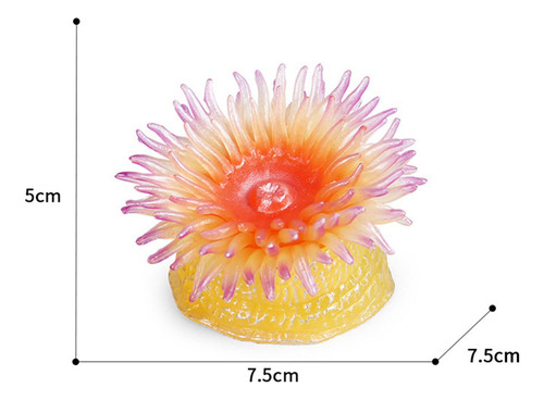 2 Sea Life Sea Anemone Party Favor Tank Amarillo