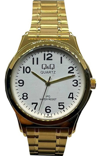 Reloj Q&q Hombre C196j802y Pulsera Dorado Color del fondo Blanco