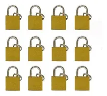 Comprar 12 Cadeados Pequenos 20mm 12un Para Malas, Bolsas, Armário. Cor Dourado