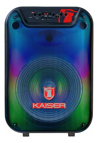 Bafle 15 Kaiser 25,000watts Con Llantas, Micrófono Ksw-3515 Negro