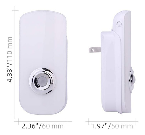 Paquete De 2 Linternas Led De Luz Nocturna Con Sensor De Mov