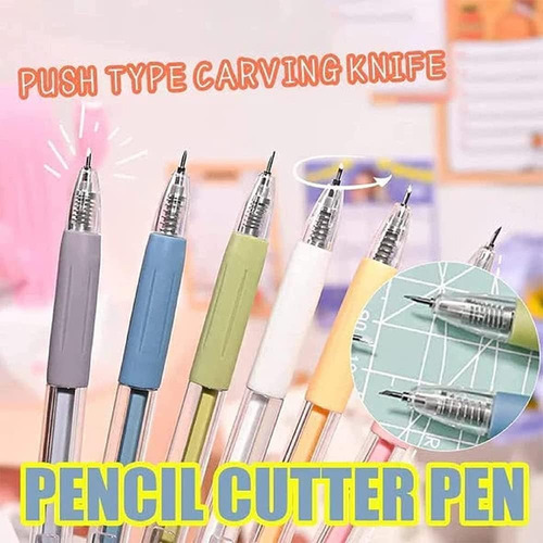 Pluma Cutter Navaja Retractil Y Seguro De Corte Exacto