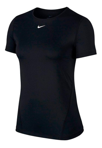 Camiseta Nike Womens Nike Pro All Over Para Mujer-negro