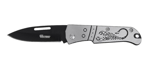 Canivete Dobrável Com Lâmina De Aço Inox Prata Western 29395