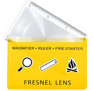 cobee 3 lentes de bolsillo Fresnel ayuda de lectura ligera ayudante fuego arrancador 20 piezas lupa lupa joyería lupa 
