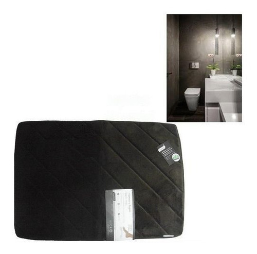 Imagen 3 de 6 de Alfombra Baño Microfibra Antideslizante Absorbente 43 X61 Cm