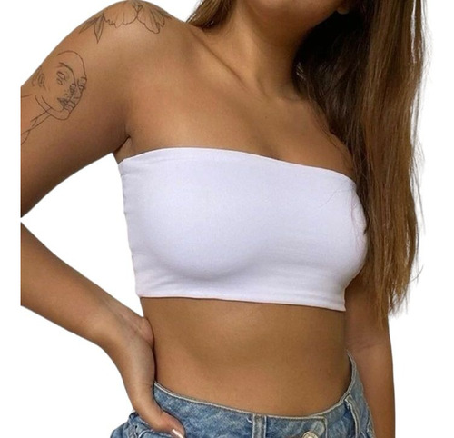 Crop Top,blusa Strapless, Varios Colores ,varias Tallas. 