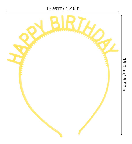 Diadema Creativa De Plástico, Diadema De Cumpleaños, 6 Unida