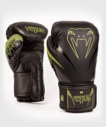 Guantes De Boxeo Venum Impact - Negro/amarillo Neo-10 Oz