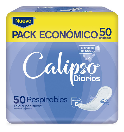 Protector Diario Respirable Calipso Con Vitamina E X50 Uds.