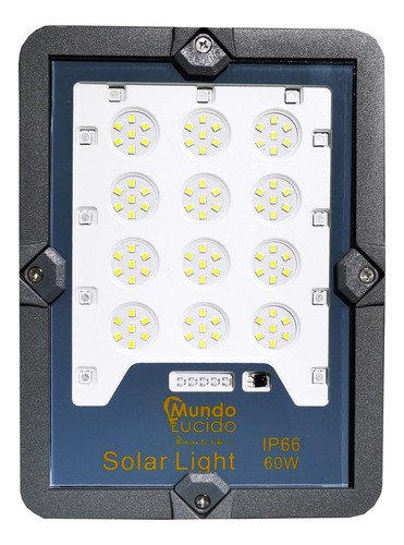 Reflector Led Inalámbrico Mundo Lucido Rfs60a 60w Con Luz Luz Blanca Fria 6500k Y Carcasa Gris 3.2v