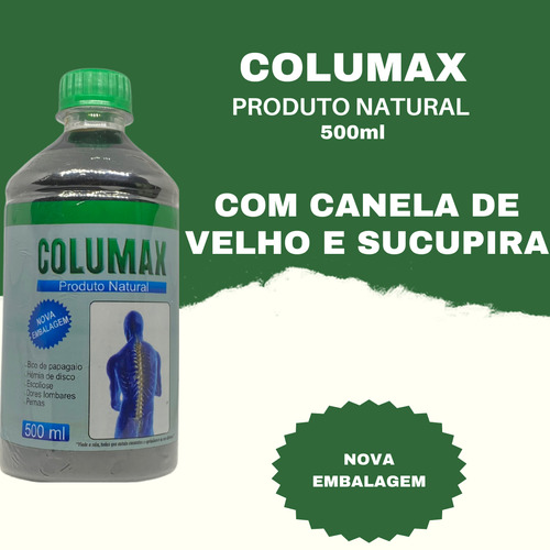 Kit 8 Columax 100% Natural 500ml Coluna Hérnia De Disco
