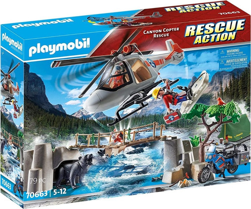 Playmobil Helicótero Lancha Bote De Rescate Emergencia Avión