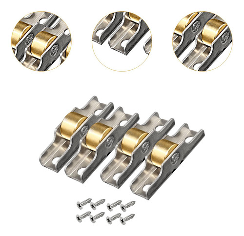 Polia De Faixa 4pcs, Rolo De Porta Deslizante, Hardware De