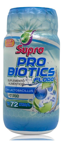 Pro Biotics Flora Con Lactobacillus Y Fos 72 Cápsulas 500 Mg