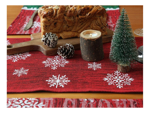 Yi Camino De Mesa Con Adornos Navideños Mantel Muñeco De