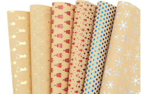 Papel De Regalo De Navidad, Papel Kraft Reciclable De Regalo