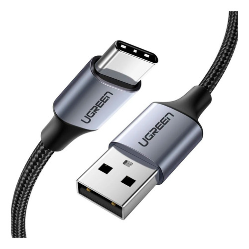 Cabo De Dados Ugreen Us288 Usb 2.0 P Usb Tipo C 2m Preto