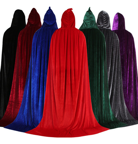 Capa Medieval Del Cabo Para Halloween, Con Capucha, Para Fiesta, Cosplay, Larga