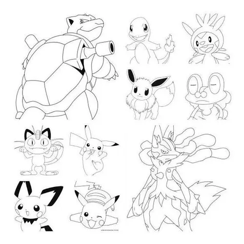 100 Desenhos Para Colorir Pokémon + Mini Giz Cortesia