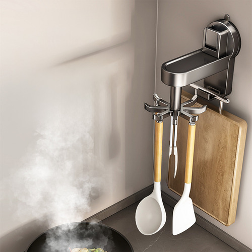 Gancho Giratorio De Cocina Con Ventosa Para Montar En La Par