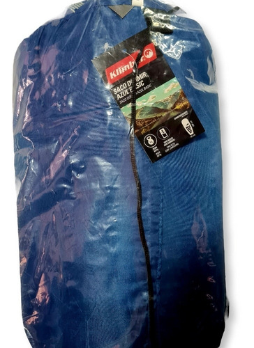 Saco De Dormir Klimber 180x75 Cm Azul Poliester 20° A 25°