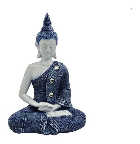 Figura Buda En Meditación Poliresina 20,5 Cm