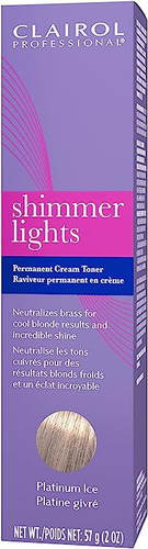 Shimmer Lights Permanent Cream Toner Cool Blonde Hair Result