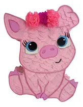 Comprar Piñata Cozzas Divertidas Chanchita Rosa  Con Flores