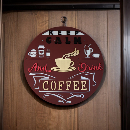 Anuncio Decoracion Coffee Bar Cafeteria Con Tu Logo 3d 40 Cm