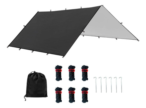 Hammock Camping Engranaje Impermeable Plegable Con Negro L