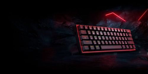 Teclado Mecanico Fizz Redragon Black Swicht Red Pro 60% Cabl