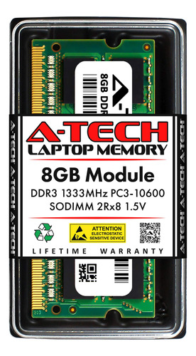 Memoria A-tech 8gb (1x8gb) Ddr3 1333mhz  Cl9 Sodimm 1.5v 