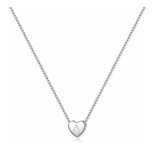 Collar - 925 Sterling Silver Initial Necklace For Girls Wome