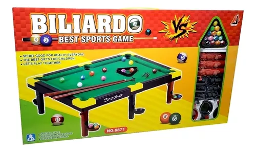 Brinquedo Mini Mesa De Bilhar Snooker Sinuca Infantil 2 Taco