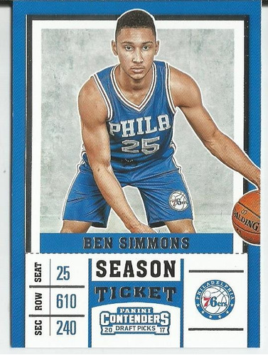 2017 Contenders Draft Picks Season Ticket Ben Simmons Sixs