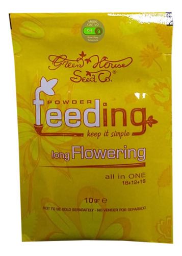 Fertilizante Powder Feeding Long Flowering  X3 De 10 Grs.