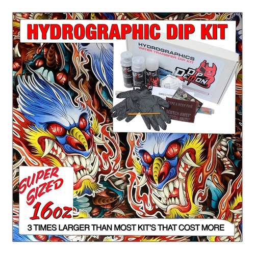 Kit Inmersion Hidrografica Dragon Metalico 16oz Dip Demonio