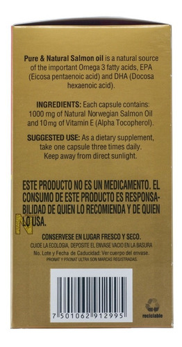 Imagen 4 de 5 de (duo Pack) Salmon Plus Omega 3 (180 Caps) Pronat Ultra