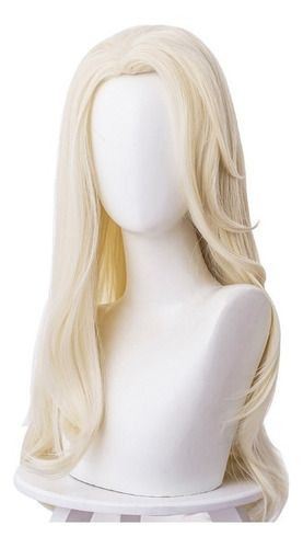 Peluca De Pelo De Elsa De Frozen 2, Color Oro Blanco