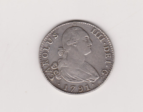 Moneda España 4 Reales Año 1791 Mf Plata Muy Bueno 