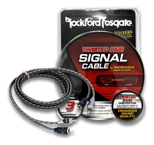 Cable Rca Par Trenzado 3 Ft = 0.9m Rockford Fosgate Rfi-3