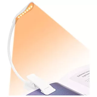 Lightweight Book Light For Reading In Bed, Clipon Recha...