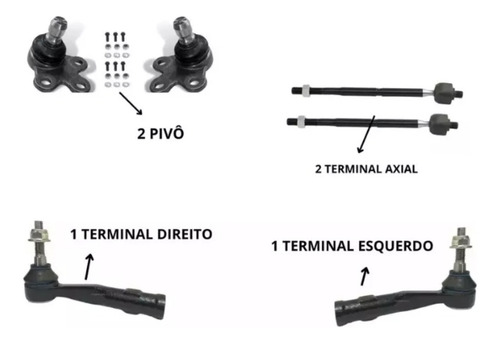 Kit Pivo + Terminal + Axial Coifa Prisma Onix 2017..