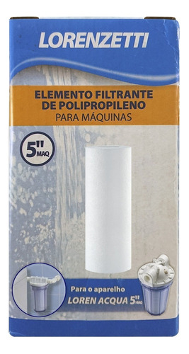 Refil Lorenzetti Filtro Loren Acqua 5 Para Maquina De Lavar Cor Branco